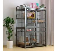 Villa de Chat de Rangement supérieur, chenils pour Chats pour Chats intérieurs, Cage de Chat à Tube carré, enclos de Compagnie d'espace Multicouche, Facile à Nettoyer (85x62x140cm) YYuan