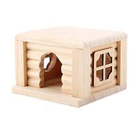 Villa De Toit Plat en Bois De Hamster, Maison De Hamster pour Cachette Naturelle De Petits Animaux