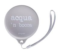 Villa d'Este Home Tivoli 1996 Gobelet pliable avec couvercle 200 ml en silicone gris avec inscription S.P.Q.eRe