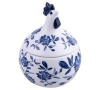 Villa d'Este Home Tivoli 1996 Lot de 2 boîtes avec couvercle en céramique, design poule, Easter