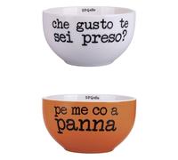 Villa d'Este Home Tivoli 1996 Lot de 2 bols à crème glacée 520 ml en porcelaine, S.P.Q.eRe