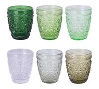 Villa d'Este Home Tivoli 1996 Lot de 6 verres à eau 300 ml en verre, Imperial Greenery