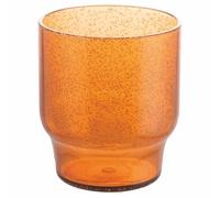 Villa d'Este Home Tivoli 1996 Lot de 6 verres à eau 325 ml bulles ambre, plastique MS, Dulce de Leche, Unique