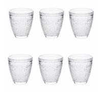 Villa d'Este Home Tivoli 1996 Lot de 6 verres à eau 330 ml en verre, surface travaillée, New Marrakech