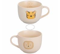 Villa d'Este Home Tivoli 1996 Mug 550 ml Porcelaine New Bone China Décor Double Face Tigre et Lion Les Petites Safari