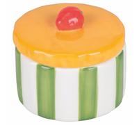 Villa d'Este Home Tivoli 2005 Sucrier en céramique 160 ml, couvercle design fraise, Fruit Life