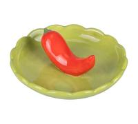 Villa d'Este Home Tivoli 2017 Soucoupe décorative ronde 11,2 cm en céramique, design piment, Fruit Life