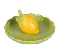 Villa d'Este Home Tivoli 2021 Soucoupe décorative ronde 11,2 cm en céramique design citron, Fruit Life