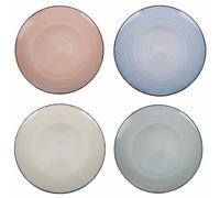 Villa d'Este Home Tivoli Assiette de service en grès peint à la main, 4 tons