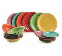 Villa d'Este Home Tivoli Baita Service de table 18 pièces en grès, 6 places de table différentes