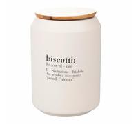 Villa d'Este Home Tivoli Biscuit 1,7 l en céramique, couvercle en bambou, Victionary