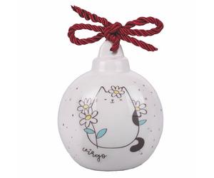 Villa d'Este Home Tivoli Boule de Noël en céramique, Oroscocats Virgo