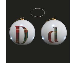 Villa d'Este Home Tivoli Boule de Noël LED Ø 10 cm, Monogram D