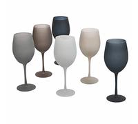 Villa d'Este Home Tivoli Happy Hour Stones Lot de 6 verres à pied en verre 550 ml