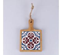 Villa d'Este Home Tivoli Lot de 6 planches à découper en bois de bambou et céramique, 19,6 x 12,9 cm, tradition