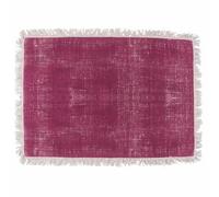 Villa d'Este Home Tivoli Lot de 6 Sets de Table à Franges, Polycoton, 48 x 33 cm, Bordeaux, Tuareg