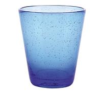 Villa d'Este Home Tivoli Lot de 6 verres à eau bleu nuit 330 ml en pâte de verre soufflé, Cancun Satin