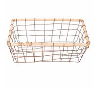 Villa d'Este Home Tivoli Panier rectangulaire moyen 30x20 cm en fer et bois, La cuisine