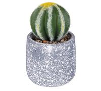 Villa d'Este Home Tivoli Plantule Artificielle Cactus, Pot en béton, Ø 9 x 15 cm