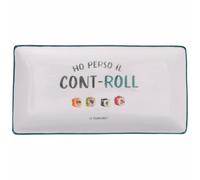 Villa d'Este Home Tivoli Plateau en porcelaine New Bone China 25x13 cm, Le Travisate