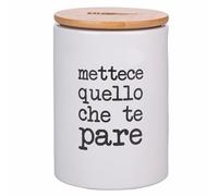 Villa d'Este Home Tivoli Pot 750 ml en céramique, couvercle en bambou, S.P.Q.eRe