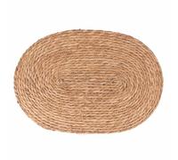 Villa d'Este Home Tivoli Set de Table Ovale avec entrelacement de Feuilles Naturelles Ø 40 cm, Natural