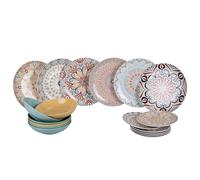 Villa D'Este Home Tivoli Sharm Service Table Vaisselle Set 18 Pièces Porcelaine