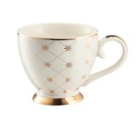 VILLA ITALIA - FABIOLA grandes tasses à cappuccino 450 ml - Ensemble de tasses à café en porcelaine jumbo blanches élégantes, service à café, tasses à café en porcelaine