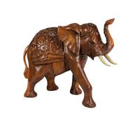 Villa Métisse Sculpture Éléphant XL en Bois de suar 50cm