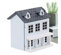 Villa Miniatures - Meubles de Maisons de s, Roses, Bleus | Conception de Toit Gris, pièces intérieures Mignonnes pour Les Jeux créatifs des