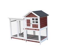 Villa pour Chats Villa for Animaux de Compagnie à Deux étages avec Plateau Coulissant intérieur et extérieur adapté la Cage Chat Chien Lapin Condo pour Chat fermé