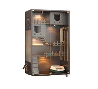 Villa pour Chats Villa for Chat à Vue complète, Maison d'intérieur de Luxe for, Grande Cage for, transformez l'espace Vie Votre Animal Condo pour Chat fermé