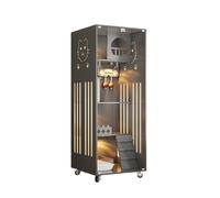 Villa pour Chats Villa for Chat élégante, Armoire panoramique Haut de Gamme, Grande Cage d'intérieur for, créez Une Maison Luxueuse Condo pour Chat fermé