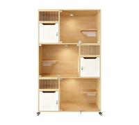 Villa pour Chats Villa for Chat élégante, Armoire panoramique Haut de Gamme, Grande Cage d'intérieur for, créez Une Maison Luxueuse Condo pour Chat fermé