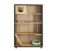 Villa pour Chats Villa for Chat, Grande Cage for Animaux de Compagnie, très Grand Espace Libre, n'occupe Pas Le Sol, Armoire for Condo pour Chat fermé