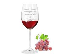 VILLA ROSA LOTTA - Verre à Vin Leonardo Daily Personnalisé - Cadeau Anniversaire pour Elle et Lui - Gravure Laser de Qualité