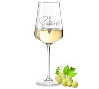 VILLA ROSA LOTTA - Verre à Vin Leonardo Puccini Personnalisé - Cadeau Anniversaire Amie, Collègue - Gravure Laser de Qualité pour Femme