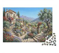 Villa toscanePuzzle Classique 1000 Pièces en Carton Campagne Italienne pour Adolescents 12+ Relaxation Mentale Activité Intérieure Cadeau De Noël 38x26cm/1000pcs