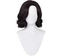 Village Alcina Dimitrescu Cosplay Perruque Vampire Madame Biohazard Village Court Noir Bouclés Synthétique Cheveux Lady Dimitrescu Perruque
