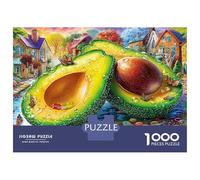 Village Avocat Jeu De Puzzle Tranches d'avocat Art Vibrant 1000 Pcs Carton Épais pour La Famille Facile À Assembler Activité Parent-Enfant Décoration Murale Exclusif 52x38cm/1000pcs