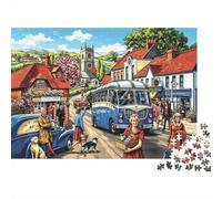 Village Bus Église 1000pcs Mini Puzzle pour Famille Carton