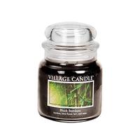 Village Candle 106316329 Pot de Verre Moyen avec Motif Black Bamboo Noir 10,2 x 10,1 x 13,2 cm
