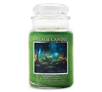 Village Candle Forbidden Forest Grande bougie parfume en pot d'apothicaire en verre 21,25 oz. Vert