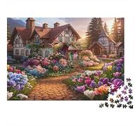 Village de Conte de fées Puzzle 1000 Pièces Papier recyclé pour Adultes Puzzle pour Adultes Jeu Difficile et Stimulant Jeu Familial Amusant Excellente idée Cadeau pour Relaxation 52x38cm/1000pcs