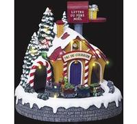 Village de noël animé et lumineux poste du père noël Multicolore G