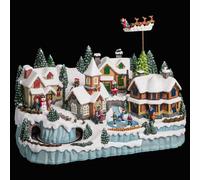 Village de Noël animé lumineux et musical Ville - Blanc
