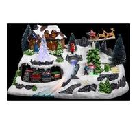 Village de noël animé & lumineux modèle traîneau Multicolore
