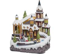 Village de Noël animé lumineux Rivière - Blanc