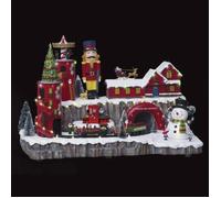 Village de Noël atelier cadeau animé/musical 75 LED + transfo Feeric lights & christmas