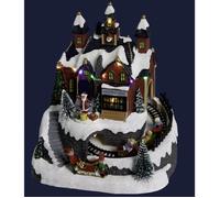 Féerie Lights et Christmas Village de Noël Lumineux, Atelier de Cadeaux et Train